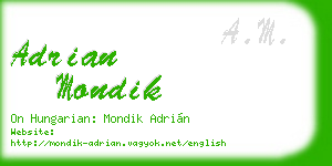 adrian mondik business card