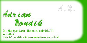 adrian mondik business card